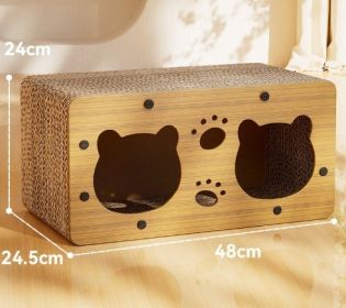 Creative Sisal Mat That Won't Shed Crumbs Cat Scratch Board (Option: Scratch Resistant-Bear Single Layer Small Size)