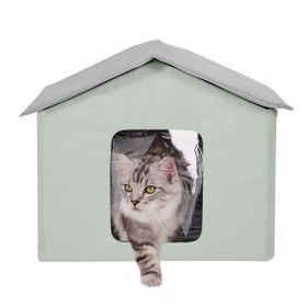 Heated Cat House, Outdoor Kitty Shelter with Adjustable Temperature and Timer (Type: House-Style, Model: Medium)